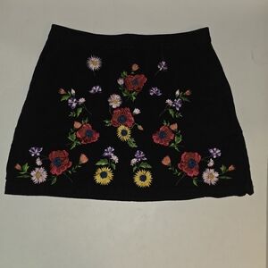 Topshop Skirt Size US 10 Floral Embroidery
